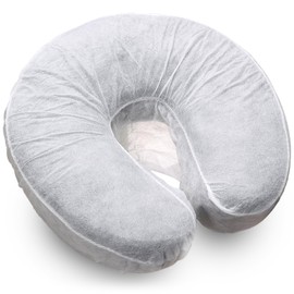 GEN'C BÉAUTY 50PCS Disposable Face Cradle Covers, Non-Woven U-Shaped Massage Headrest Face Rest Covers, Fitted Face Pillow Cushion, Non-Sticking Face Cradle Covers for Professional Spa Salon