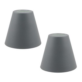 MY MIRONEY 2PCS Grey Barrel Metal Lampshade Hardware E27 Industrial Pendant Light Shade Vintage Chandelier Lamp Shades Cone Bulb Guard Table Desk Lamp Cover, 4.13" Height