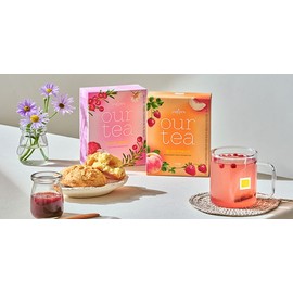 아워티 쟈뎅 딸기 피치 루이보스 티 18.7g 8p + 핑크 리치 캐모마일 티 22g 8p Our Tea Garden Strawberry Peach Rooibos Tea 18.7g 8p + Pink Lychee Chamomile Tea 22g 8p