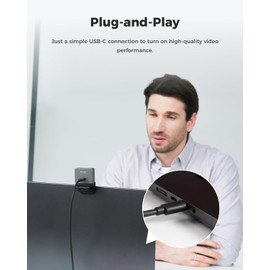 OBSBOT Meet 2 Al-Powered 4K Webcam— Ultra HDR,1080p@60FPS,1/2" CMOS,4X Digital Zoom,Plug&Play,Built-in Dual Mic—Work with Skype, Zoom/ MS_Teams/Google Meet—for Online Call/Meeting/Educate-Grey