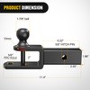 Nilight 3 in 1 ATV UTV Multi Hitch Mount with