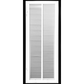 12" X 36 Steel Return Air Filter Grille for 1" Filter - Fixed Hinged - Ceiling Recommended - HVAC Duct Cover - Flat Stamped Face - White [Outer Dimensions: 14.5 X 37.75]