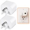 GAYA Adaptador de enchufe de conexión a tierra – Paquete de 2 conexiones a tierra de doble puerto para alfombrillas de tierra, hojas, pulseras – Divisor universal compatible con salida tipo B – Diseño