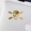 Decal Stickers of Skull with Oars Paddle Kayak Fishing Head