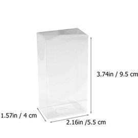OUKEYI Clear Popsicle Box Cakesicle Boxes, PET Clear Ice Cream Boxes, 3.7 x 2.2 x 1.5 Inch Transparent Treat Candy Boxes Pastry Containers for Weddings, Birthday Party Favor Supplies (25 + 50 Pieces)