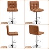 Yaheetech Bar Stools Set of 2, PU Leather Swivel Barstools,
