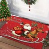 Christmas Door Mat Outdoor Indoor - Non-Slip Reindeer Carpet Mat