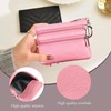 YueJieSelected Ladies Genuine Leather Wallet with Key Ring, pink, Modern