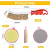 MEMOFYND 3-Piece Handle Wire Brush, 2-Piece Sponge Wire Brush, Multi-Function