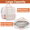 Travel Weekender Bag for Women, Overnight Bag with Shoe Compartment