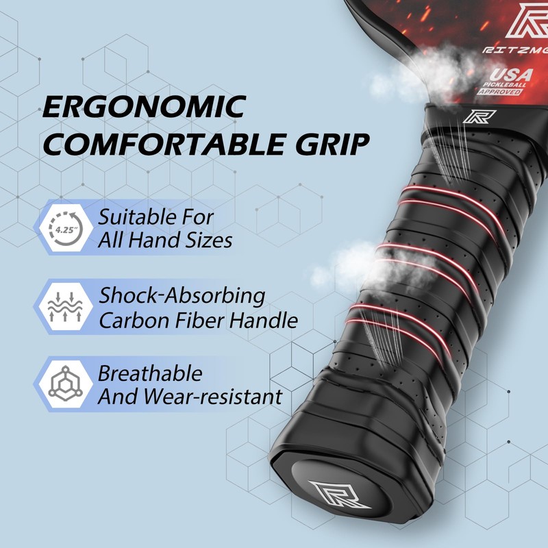 T-300 Carbon Fiber Pickleball Paddles Set of 4/2，Premium Pro Pickleball
