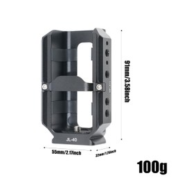 FOTGA Cage & NATO Clamp Side Grip for DJI Osmo Pocket 3 Camera Accessories Mounting Aluminium Alloy Protective Frame with Handle & 1/4"-20 Screw & Arca Base Tripod Adapter