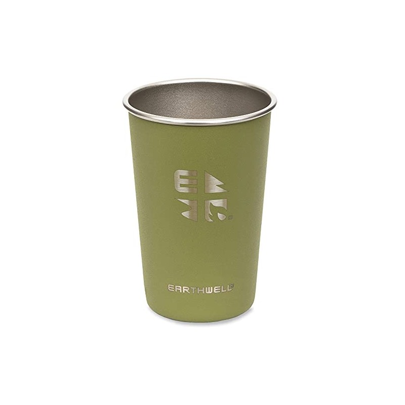 Earthwell SP16 Pint Cup, 16 oz, Steel, 16 oz