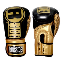 Ringside Apex Flash Boxing Training Sparring Gloves, BL/WH, 16 oz
