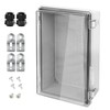 LeMotech Electrical Box, IP67 Waterproof Hinged Clear Cover Stainless Steel