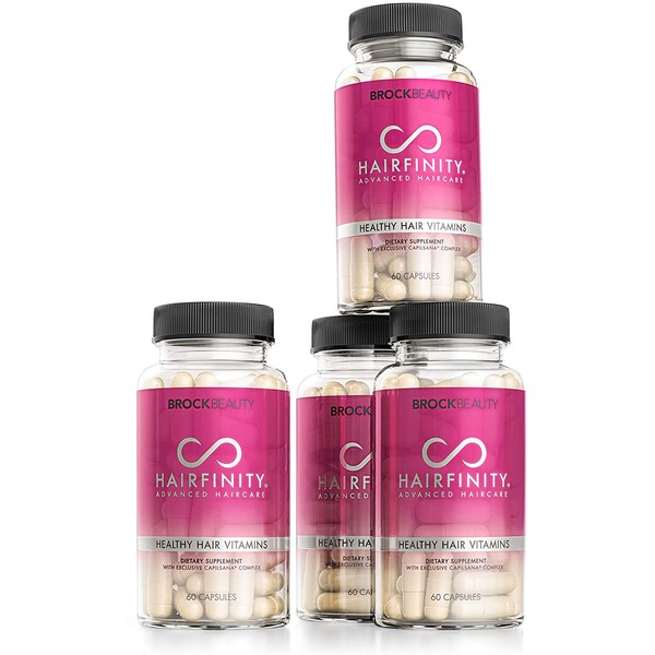 Hairfinity Hair Vitamins - Scientifically Formulated with Biotin, Amino Acids, and a Vitamin Supplement That Helps Support Hair Growth - Vegan - 240 Veggie Capsules (4 Month Supply)
