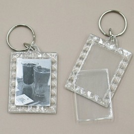 LT Acrylic Frame Keychain Rectangular Lace Frame Photo Keyring Acrylic Keychain Transparent Frame Keychain / LT 아크릴 액자 열쇠고리 직사각형 레이스 액자프레임 사진키링 아크릴열쇠고리 투명액자열쇠고리