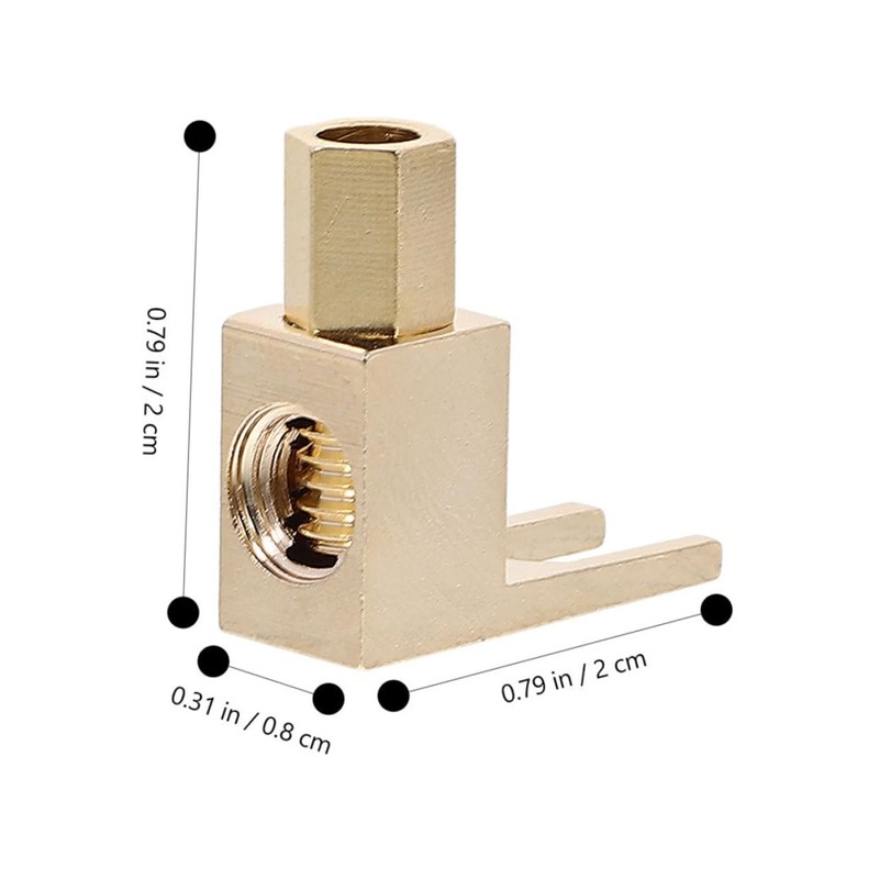 KOMBIUDA 4pcs Right Angle Banana Plug Clips Plated Speaker Connector