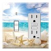 Graphics Wallplates - Seashells Ocean White Sand Beach- Toggle Rocker/GFCI