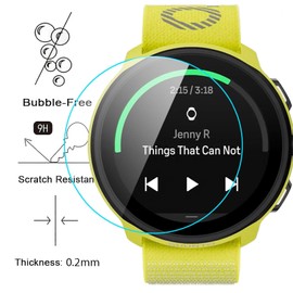 GIOPUEY Screen Protector for Suunto Run, [Pack of 6] HD Ultra Thin Film Flexible Screen Protector, [Anti-Scratch] [Anti-Reflective] - Transparent