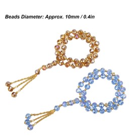 2pcs Muslim Prayer Beads Tasbih Prayer Beads Muslim Prayer Beads Islamic Prayer Beads Tasbih Beads Necklace for Men and Women Muslim Religious Supplies