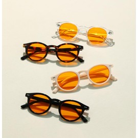 ZIHVEUC Round Amber Blue Light Blocking Glasses Orange Lens for Better Sleep,Computer Eye Strain Men Women Gaming Glasses（Leopard）