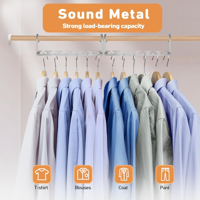 Meneicvy Clothes Hanger Space Saving for Closet Organize, 6 Pack