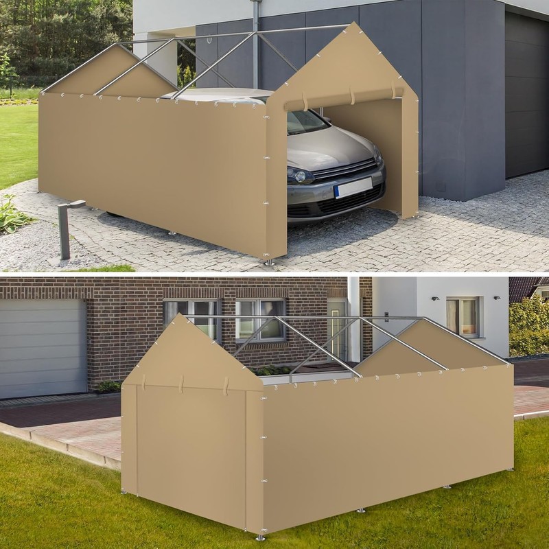 Vanteriam 10 * 20 FT Carport Replacement Tarp Canopy, Sidewall