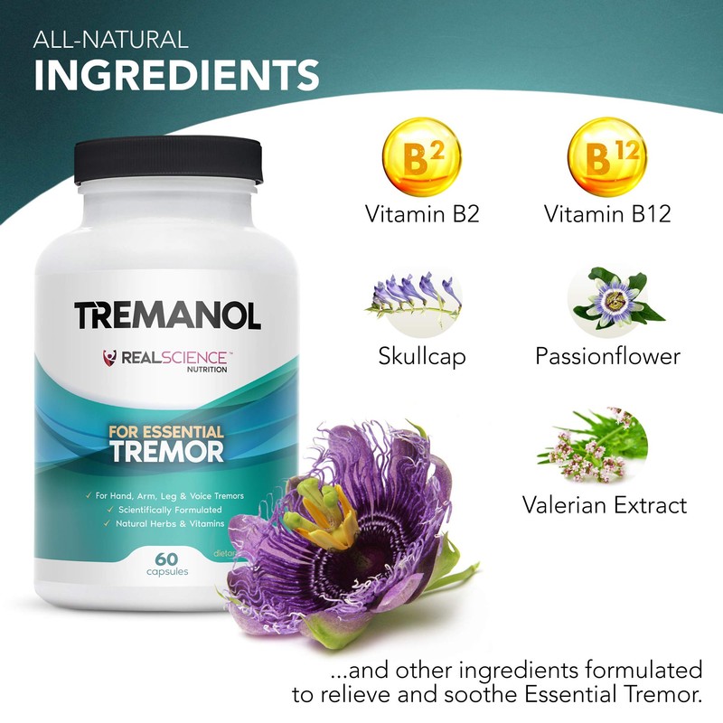 Real Science Nutrition Tremanol – All Natural Essential Tremor Herbal