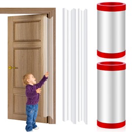 Finger Pinch Door Guard - Child Door Protector & Baby Proofing - 2 PCS Door Jam Shield Hinge Cover for 90 & 180 Degree Door Frames & Gates