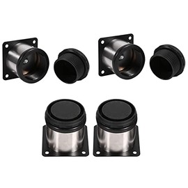 4 Patas de Muebles, Acero Inoxidable Altura Ajustable Elevadores Redondos para Muebles Reemplazo Patas de Esquina para Gabinete Sofá Sillón Estantes M
