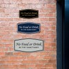 Fancy No Food Or Drink In The Sanctuary Sign (Black/Gold)