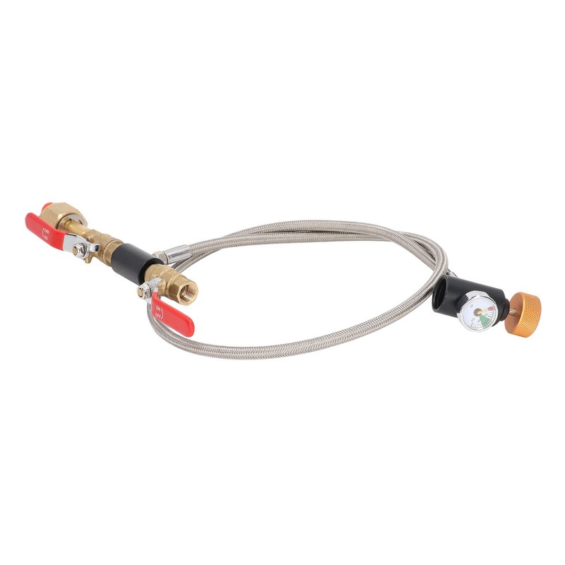 CGA320 G1/2 Cylinder Refill Adapter Dual Valve CO2 Tank Adapter