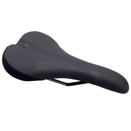 WTB Volt Bike Seat (Saddle) - Comfortable Medium Thickness Padding, Mountain, Gravel & E-Bikes (Steel Rail, Medium)