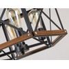 4-Light Large Rustic Farmhouse Plug in Pendant Light Fixture with