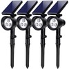 InnoGear Solar Lights, 2-in-1 Waterproof 3 LED Solar Spotlights Adjustable