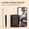 RUNBOX Slim Wallet for Men With 2 ID Windows Holds