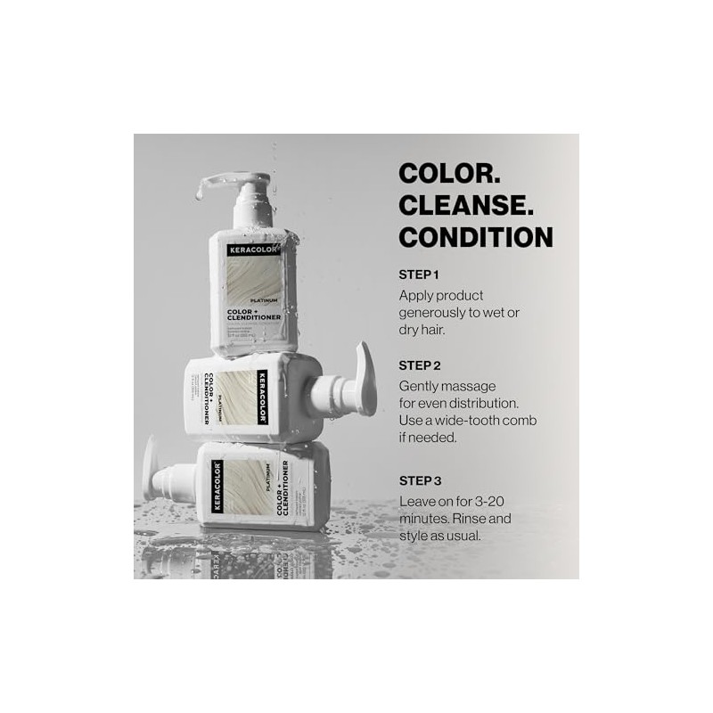 Keracolor Clenditioner Color Depositing Conditioner, Platinum