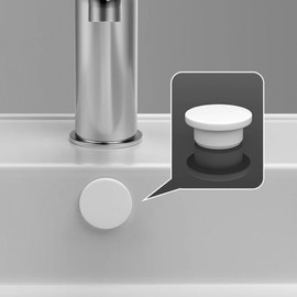 Overhaul cap prevents odor from sink overflow stopper Overhaul Cap-White 13ea