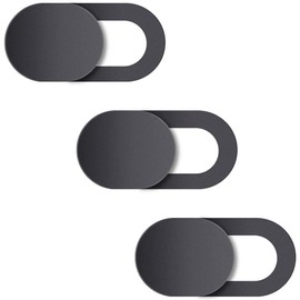 Webcam Cover Slider for Privacy, 0.027in Ultra Thin Design Web Camera Cover Slide for Laptop, Desktop, PC, Tablet, Smartphone and More - (3 PCS Black)