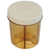 6 Section Pill Dispenser Tablet Box Organiser, Rotating top and