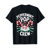 Festive Peppermint Pop Crew Holiday Candy Cane Matching T-Shirt