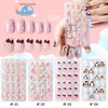 EBANKU Kids Nail Tips Stickers Set, 288 Pieces, 12 Pack,