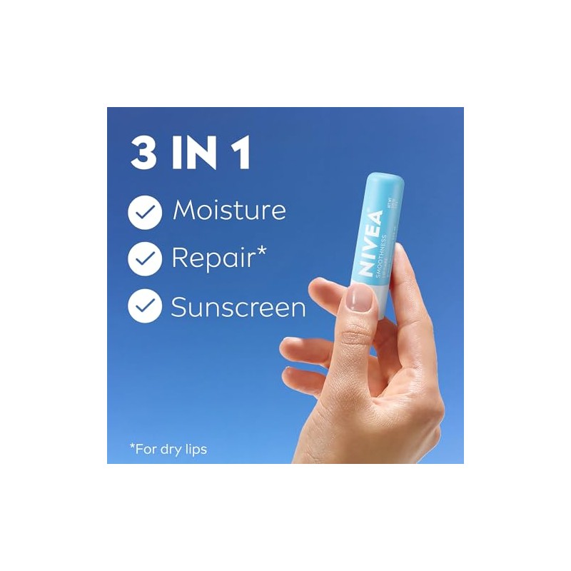 NIVEA Smoothness Lip Care SPF 15, Lip Balm SPF Stick,