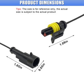 GAOLAOSY 5PCS 1 Pin Car Waterproof Electrical Connector, 16 AWG Quick Disconnect Terminal Wire Connectors Plug, Automotive Male and Female Way Kit for Car Truck Boat Wire Connection (1 Pin)