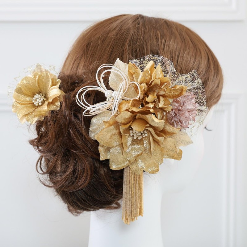 [京都きもの友禅]髪飾り 結婚式 成人式 卒業式 水引 和装 振袖 袴 浴衣 七五三