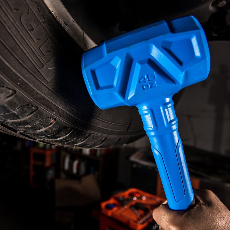 REAL STEEL Dead Blow Hammer with Carbon Steel Core Handle,