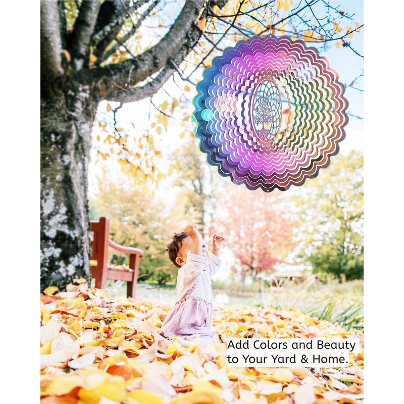 TFANUO Stainless Steel Wind Chime 3D Hanging Wind Spinner 25