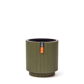 Capi Europe - Cylinder Groove Colours - 15x17 - Green - Opening Ø13 - Flower Pot for Indoor Use - BGVGN313