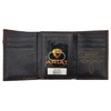Custom Morgan Dollar Tails Tan Premium Shield Tri-fold Leather Wallet